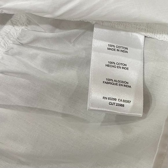 Tash+Sophie Women's White Puff Sleeve Back Lace Up Dress, Size M - Picture 7 of 7